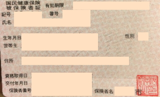 国民健康保険証